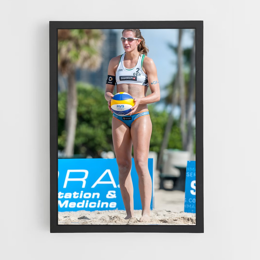 Poster Beach Volleyball Queen – affiche Beach-volley (vue 2)